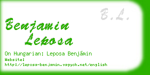 benjamin leposa business card