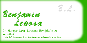 benjamin leposa business card